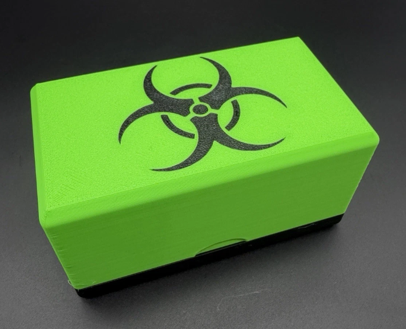 Zombucks 10 Slot Storage Box for Paper Packaged Silver Rounds - Biohazard