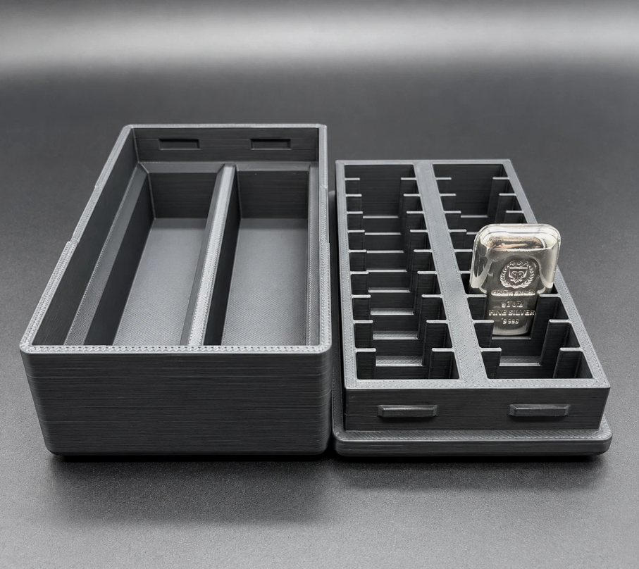 Germania Mint 1 oz Silver Bar Storage Box Holder Case – Holds 20 Bars Pick Color