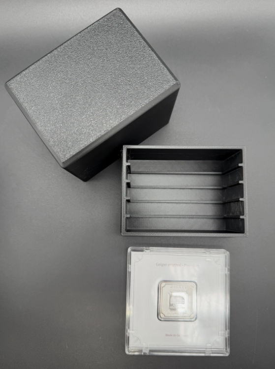 5 Slot Geiger Edelmetalle Assay Storage Box 20g 1oz Silver Gold PIck Color