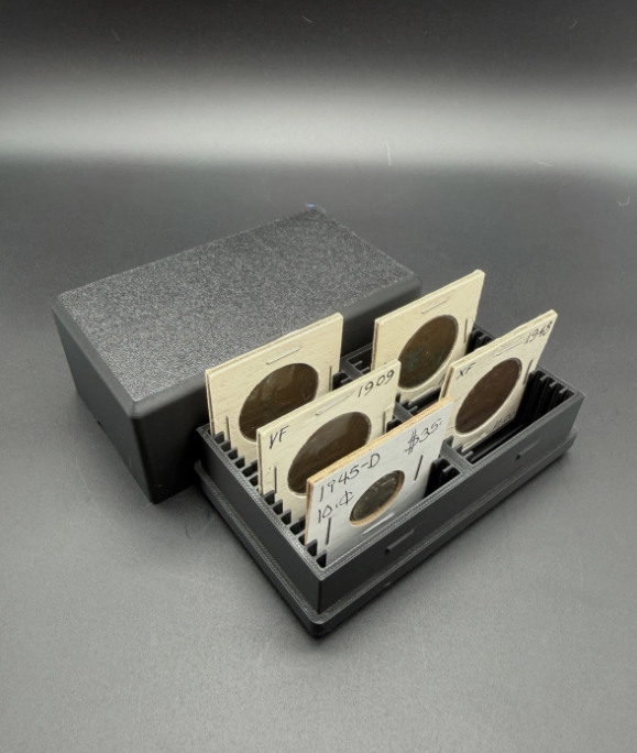 30 Slot 2x2 Cardboard Coin Flip Storage Box Silver Copper Holder