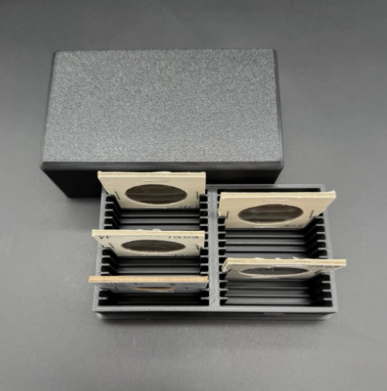 30 Slot 2x2 Cardboard Coin Flip Storage Box Silver Copper Holder
