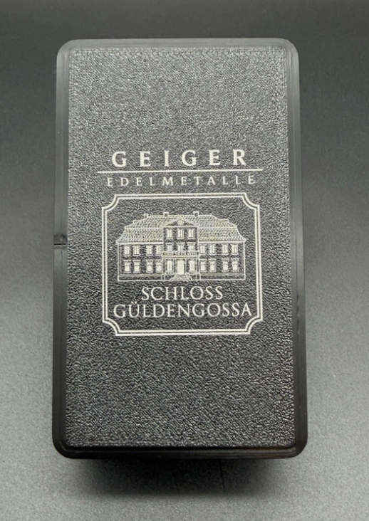 Geiger Edelmetalle Assay Storage Box Holds 10 - Fits 1g 5g 10g w Engraved Logo