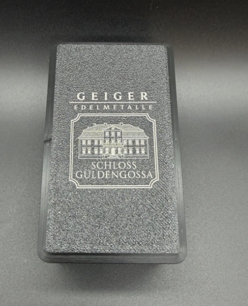 Geiger Edelmetalle Assay Storage Box Holds 10 - Fits 1g 5g 10g w Engraved Logo