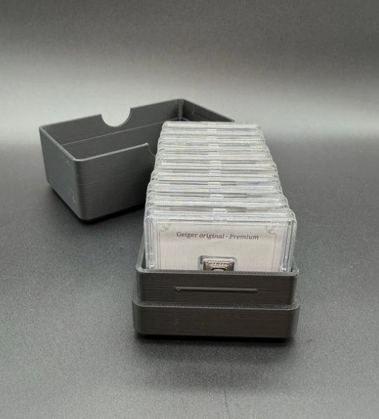 Geiger Edelmetalle Assay Storage Box Holds 10 - Fits 1g 5g 10g w Engraved Logo