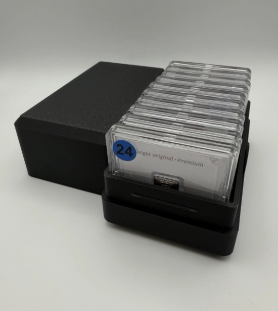 Geiger Edelmetalle Assay Storage Box Holds 10 - Fits 1g 5g 10g w Engraved Logo