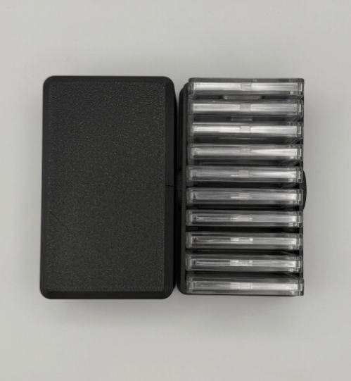Geiger Edelmetalle Assay Storage Box Holds 10 - Fits 1g 5g 10g w Engraved Logo