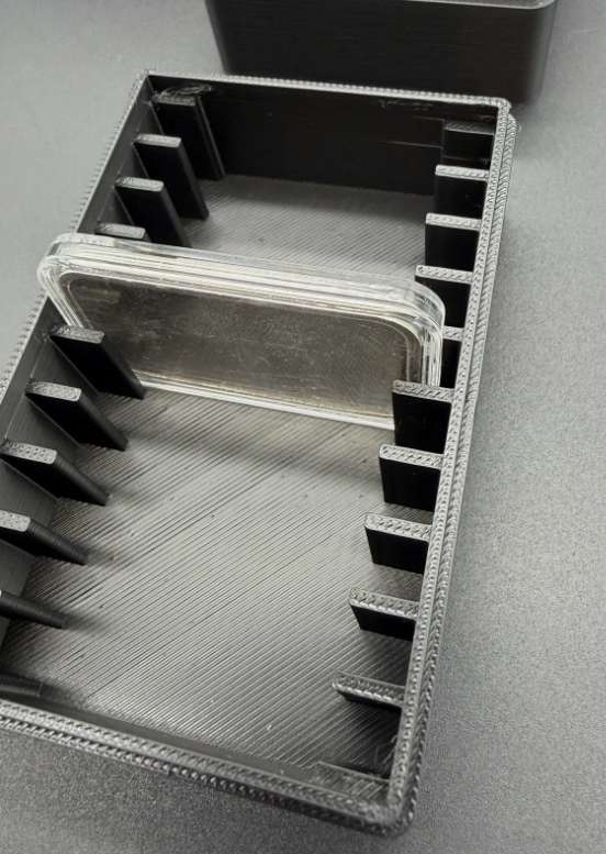 Silver Bar Storage Box 1oz Stackers in Square Capsules 10 Slot Holder Case