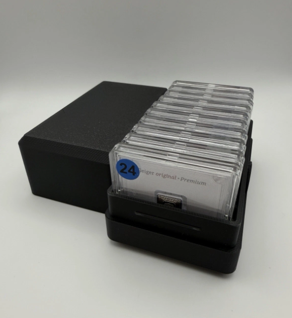 10 Slot Geiger Edelmetalle Assay Storage Box 1g 5g 10g Silver Gold Pick Color