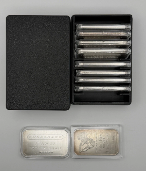 1 oz Silver Bar Stacker Capsule Storage Box 10 Slot Universal Bullion Holder