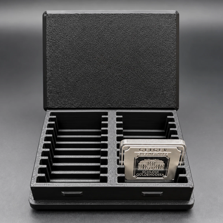 20 Slot Geiger 1 oz Silver Bar Storage Box Holder NO ASSAY Bare Bars Pick Color
