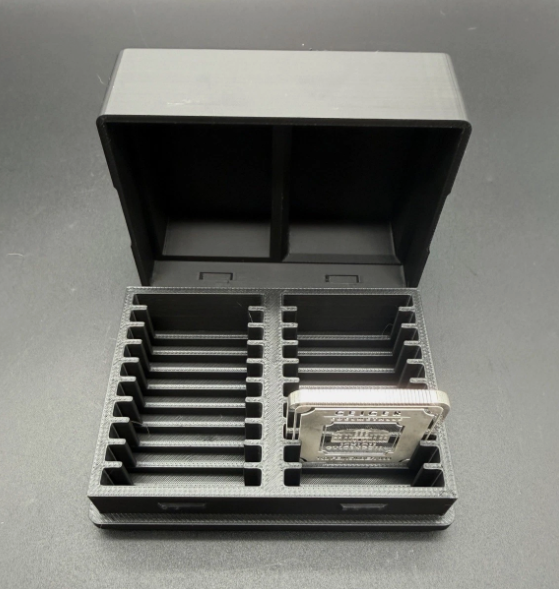 20 Slot Geiger 1 oz Silver Bar Storage Box Holder NO ASSAY Bare Bars Pick Color