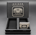 20 Slot Geiger 1 oz Silver Bar Storage Box Holder NO ASSAY Bare Bars ENGRAVED