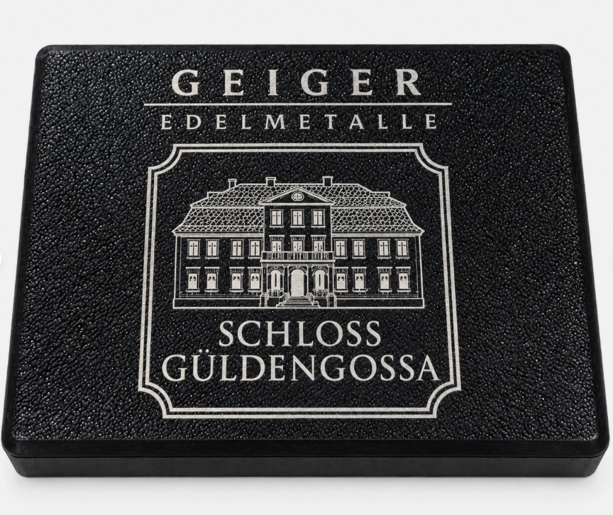 5 Slot Geiger Edelmetalle Assay Storage Box 20g 1oz Gold Silver - Engraved