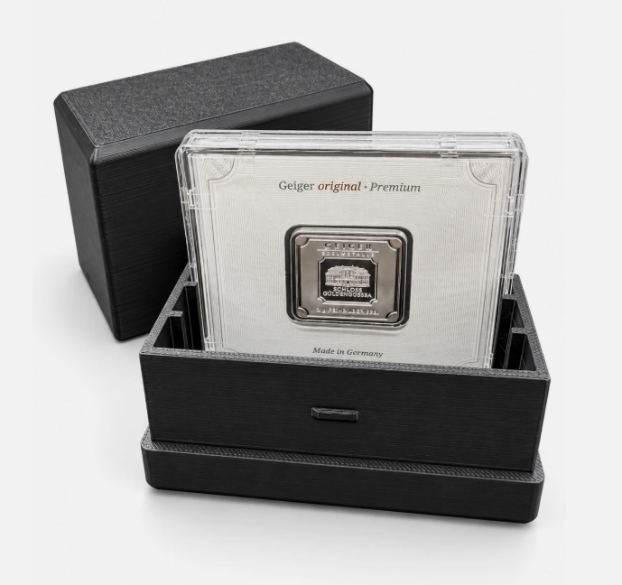 5 Slot Geiger Edelmetalle Assay Storage Box 20g 1oz Gold Silver - Engraved