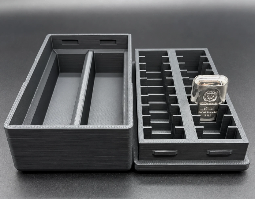 Germania Mint 1 oz Silver Bar Storage Box Holder Case – Holds 20 Bars - ENGRAVED