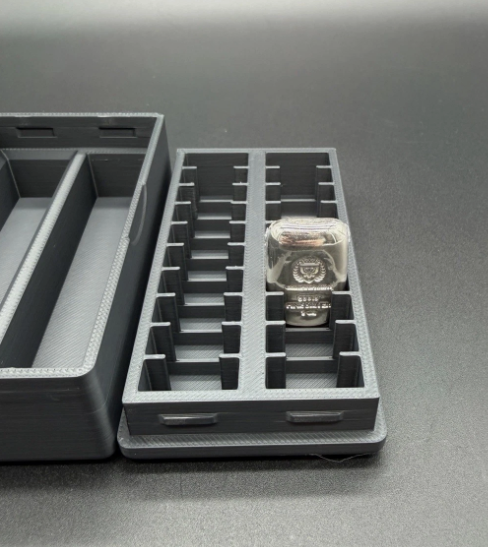 Germania Mint 1 oz Silver Bar Storage Box Holder Case – Holds 20 Bars - ENGRAVED